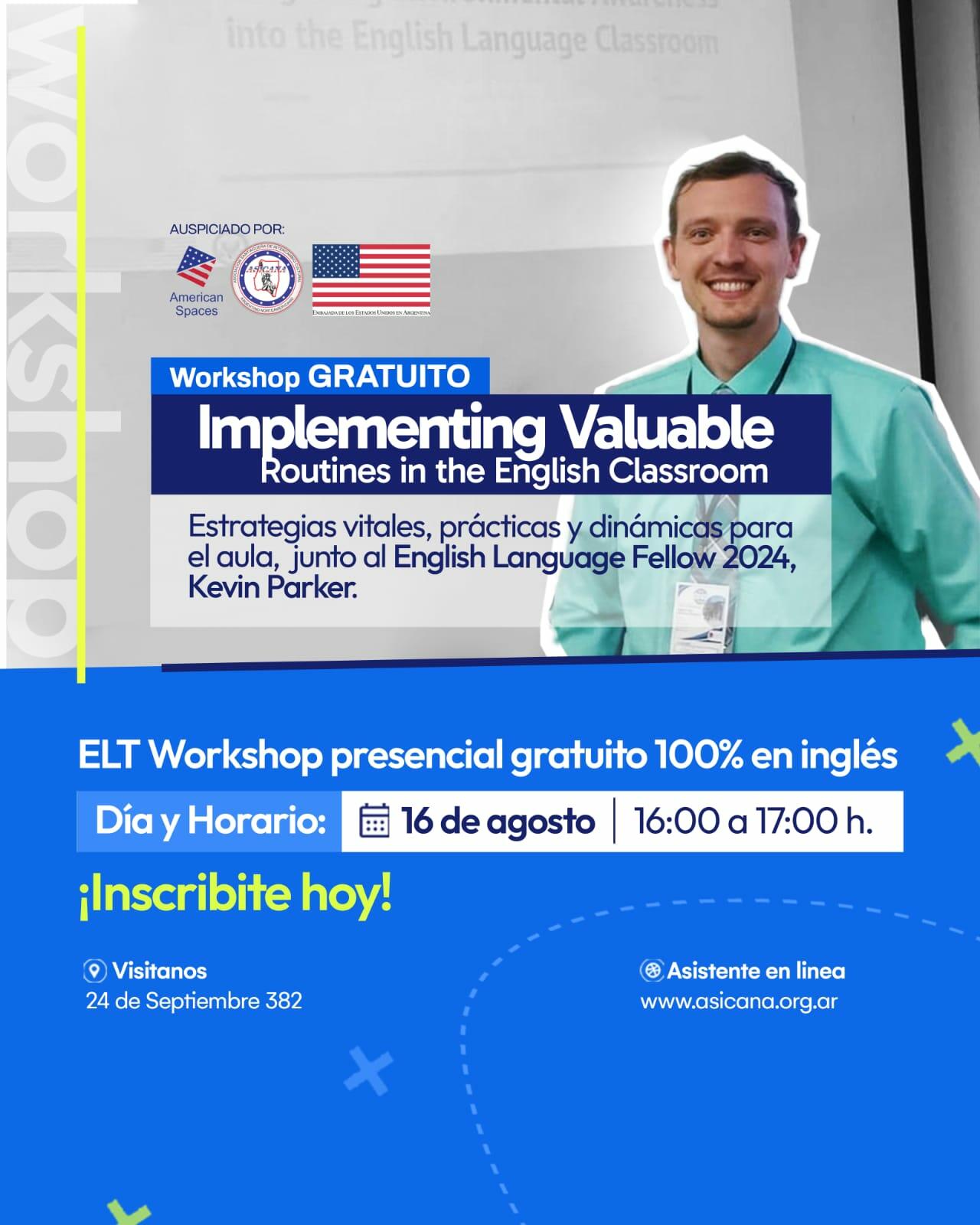 Workshop: Implementing Valuable routines in the English Language ...